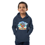 Cute Surfing Dolphin Kids Eco Hoodie image 7