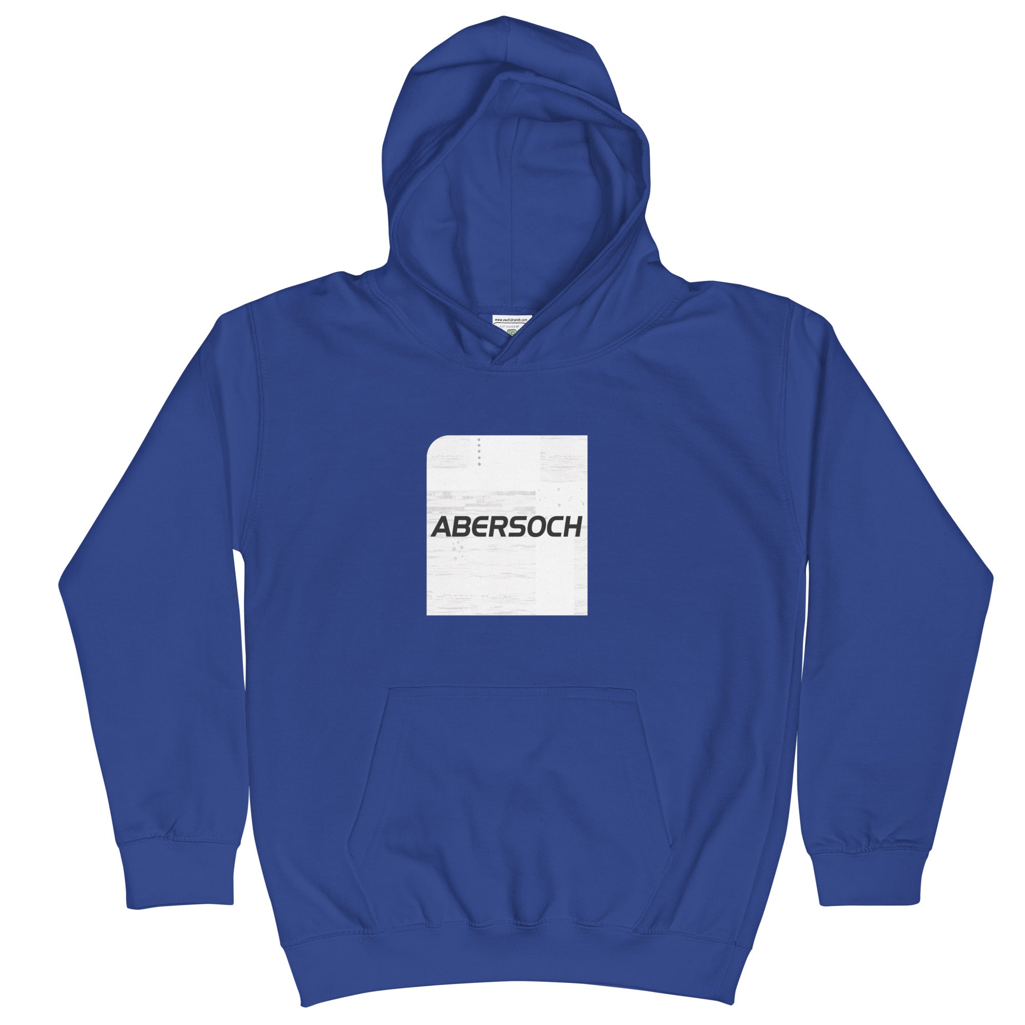 Abersoch Typography Distressed White Square Girls Hoodie image 2