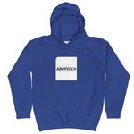 Abersoch Typography Distressed White Square Girls Hoodie image 2