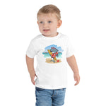 Cute Surfing Dolphin Toddler Short Sleeve Tee image 2