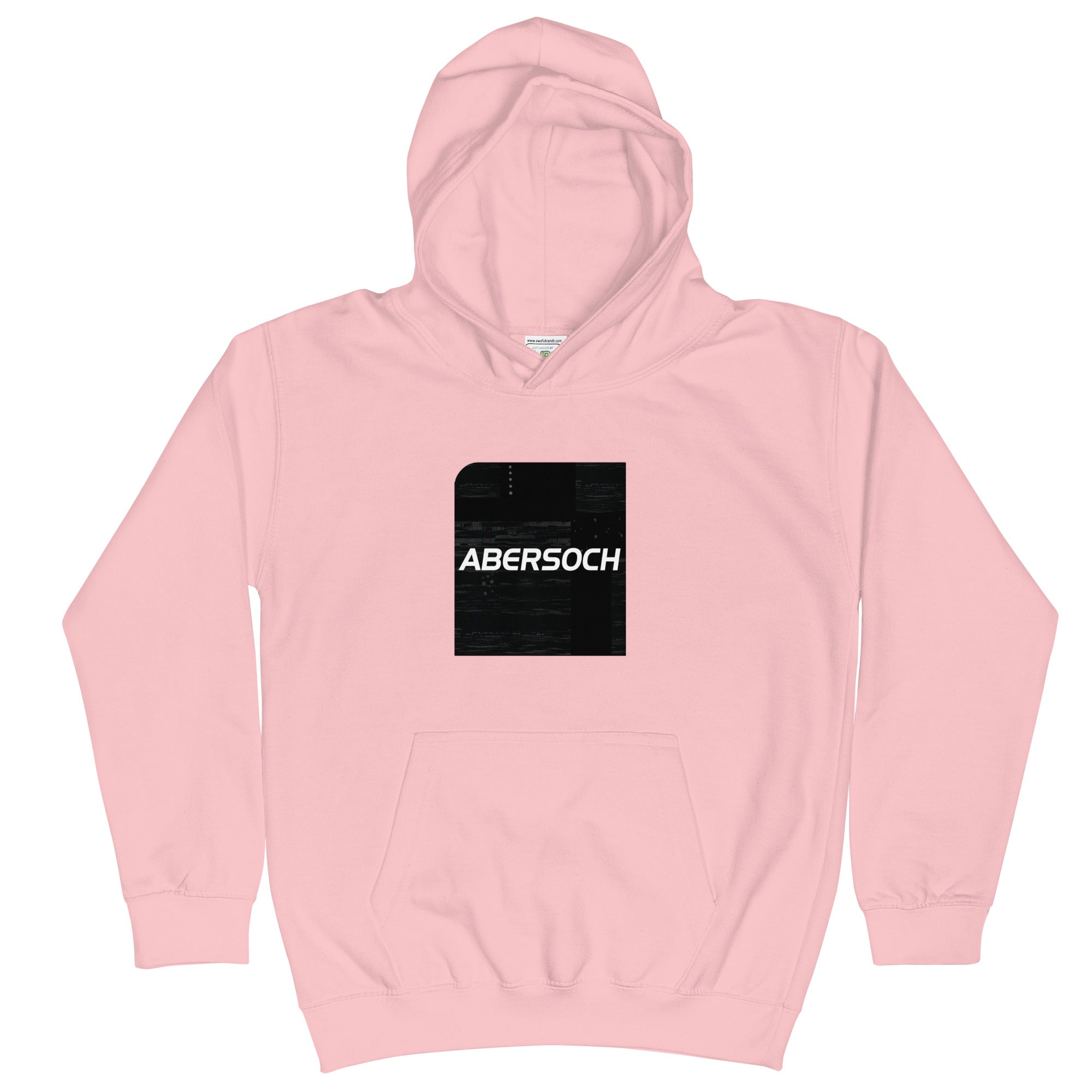 Abersoch Typography Black Square Girls Hoodie image 3