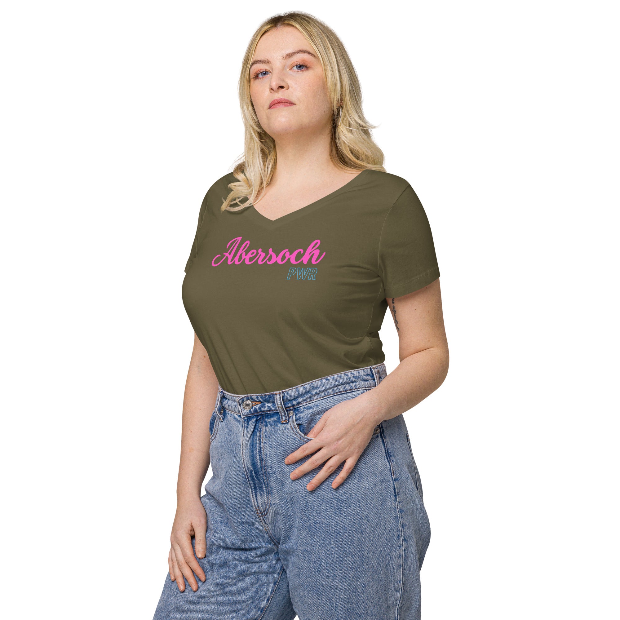 Abersoch PWR Women’s Ffitted V-neck T-shirt image 0