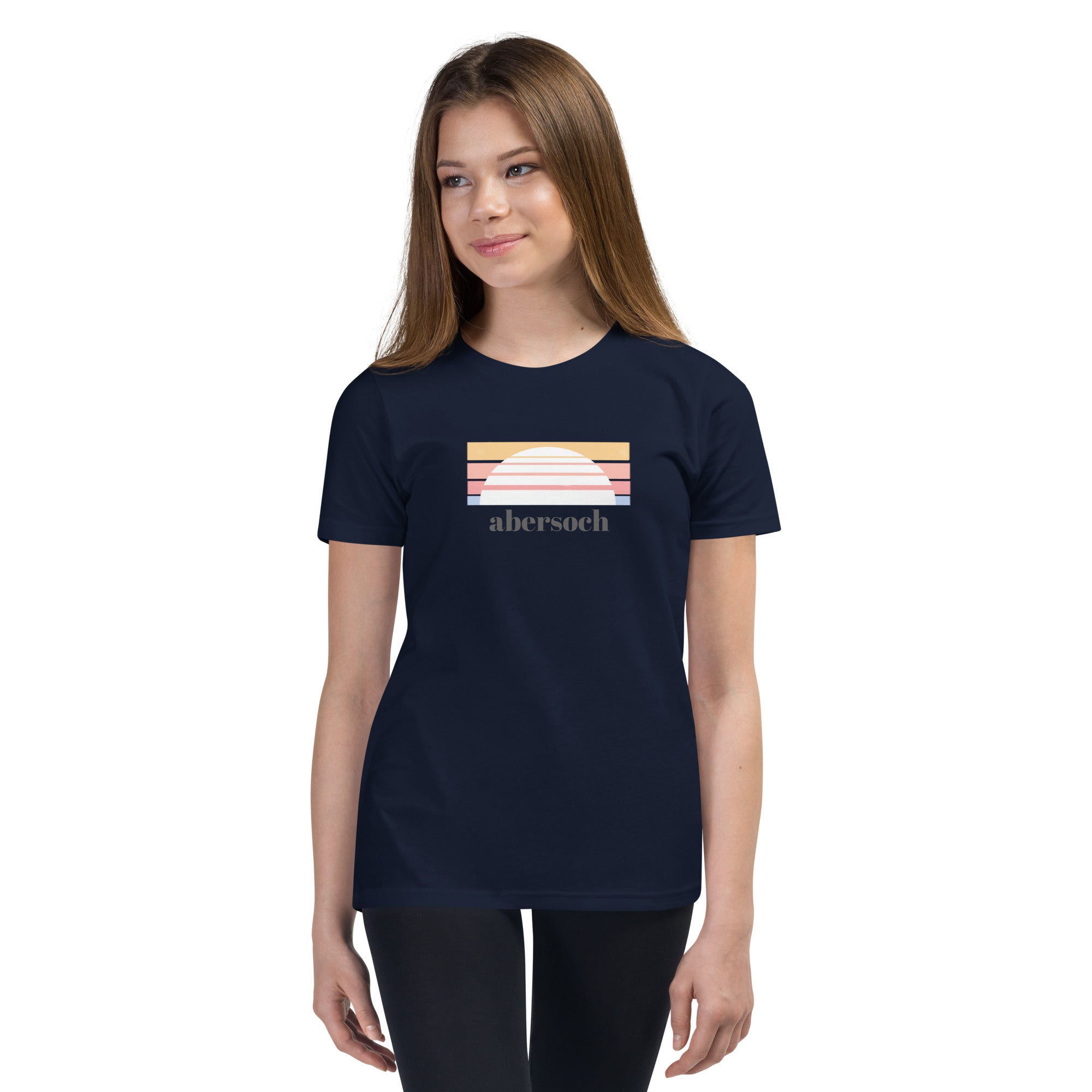 Abersoch Sunset Line Girls Short Sleeve T-Shirt image 1
