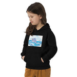 Cute Dolphin Wearing Wreath Flower Kids Eco Hoodie image 3
