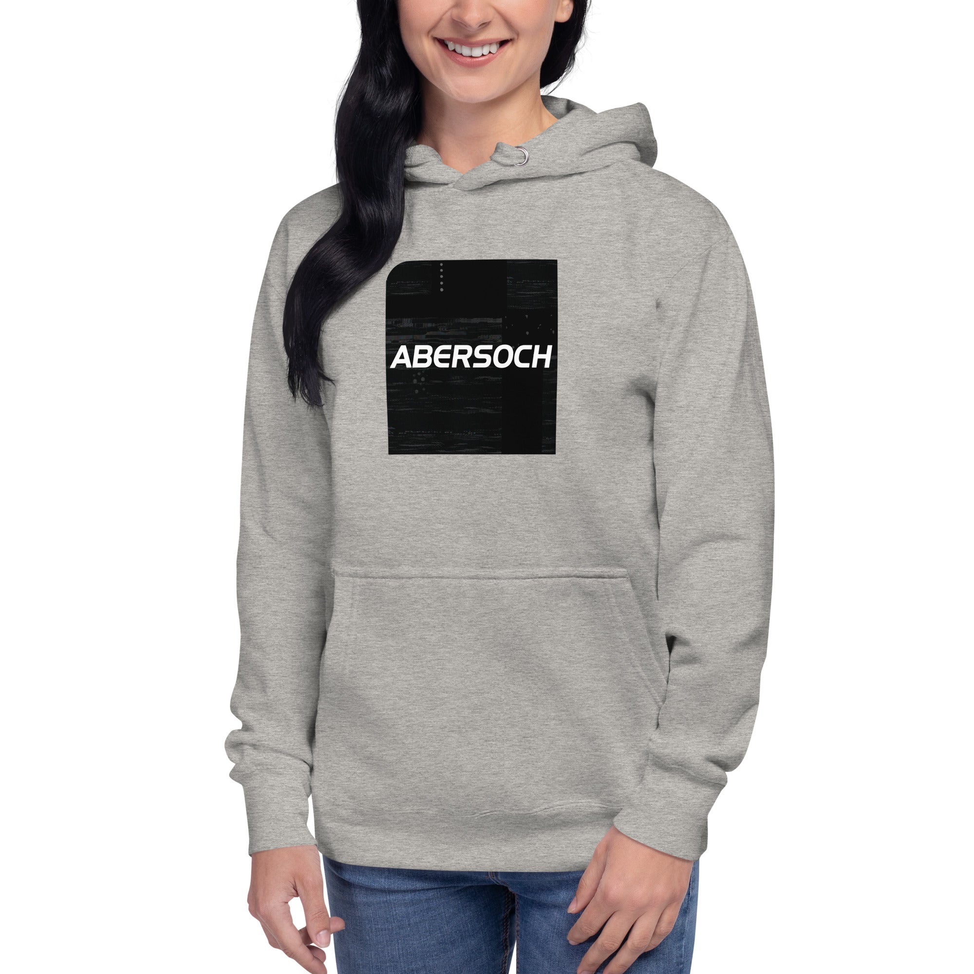 Abersoch Typography Distressed Black Square Women Premium Hoodie image 0