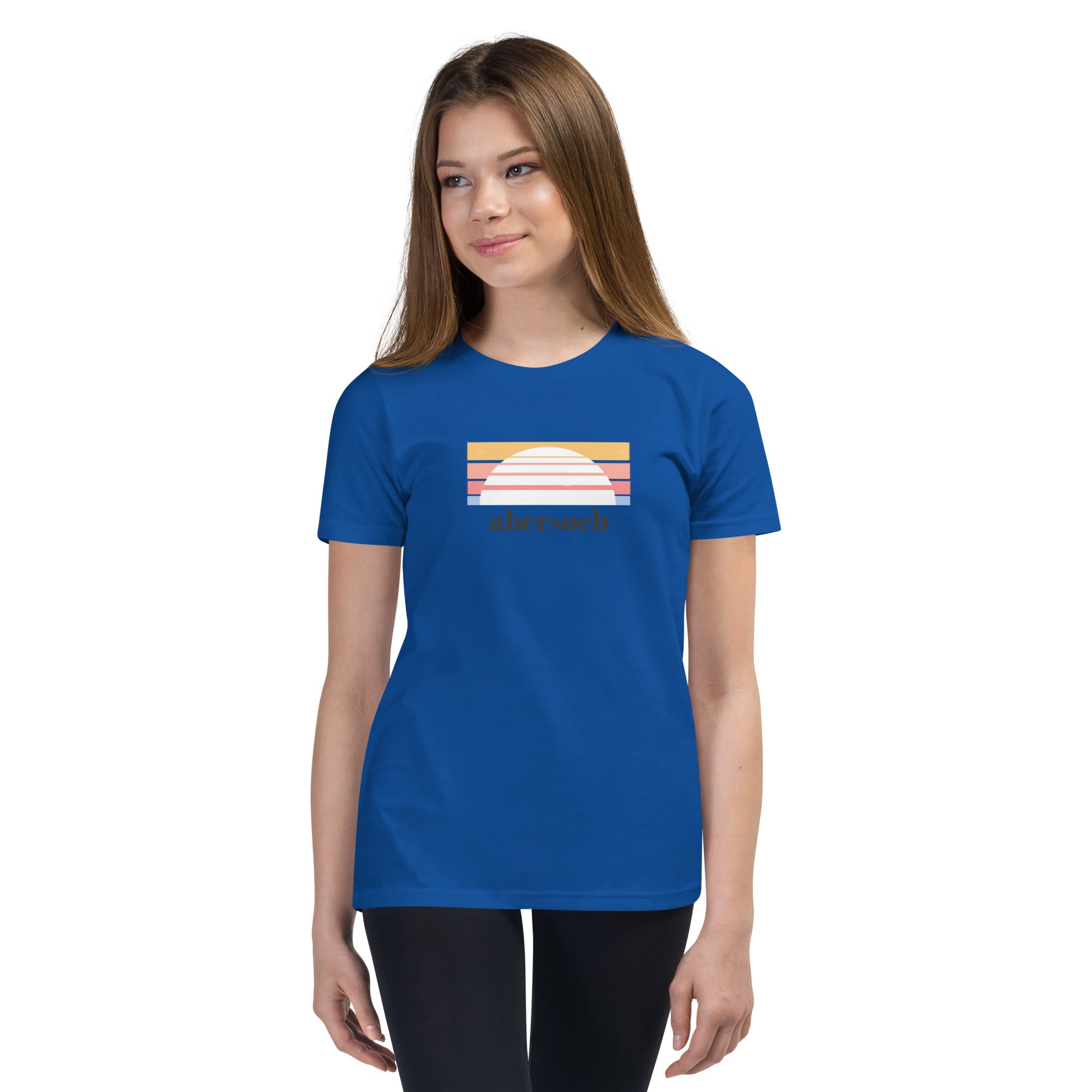 Abersoch Sunset Line Girls Short Sleeve T-Shirt image 2