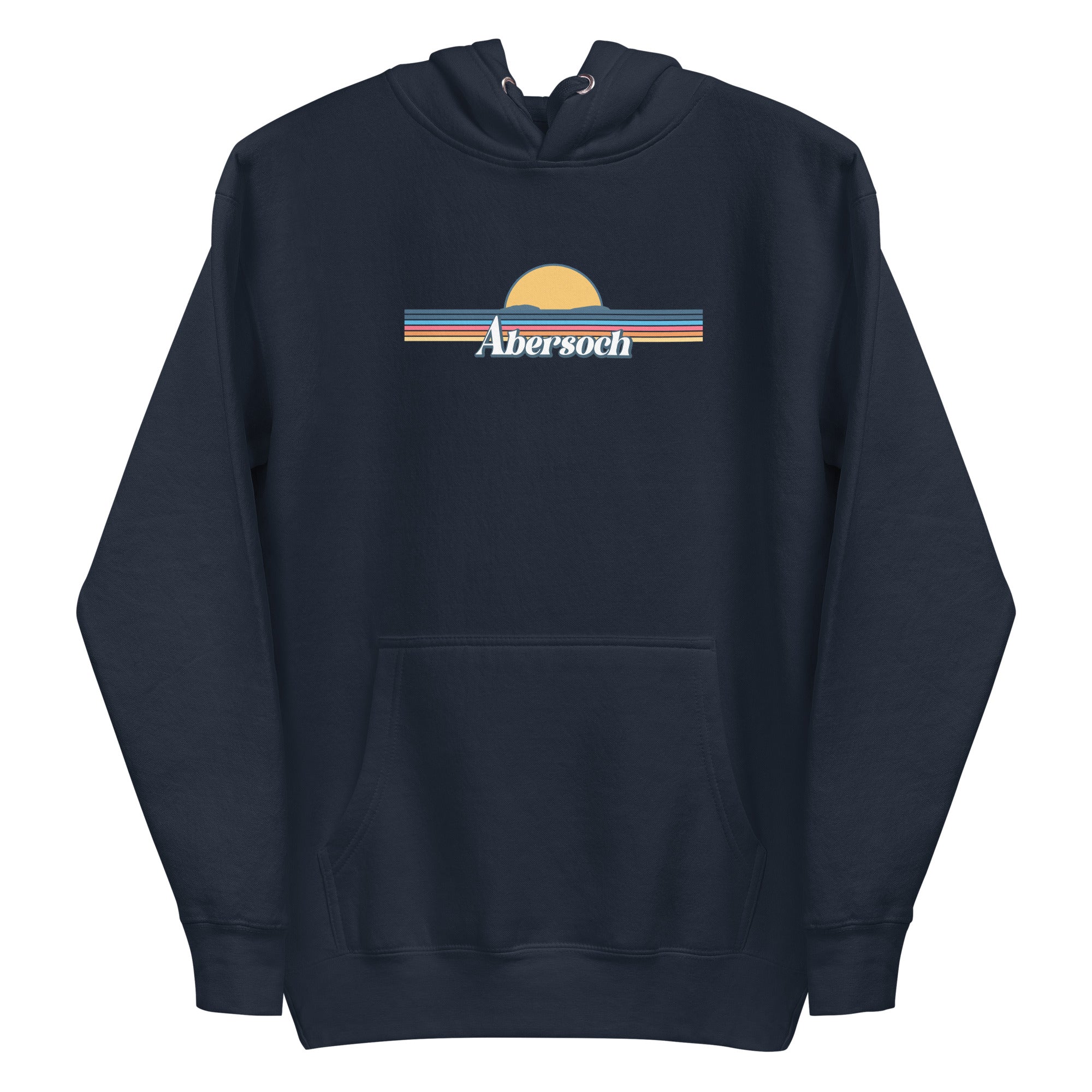 Abersoch Retro Line Sunset Premium Hoodie image 4