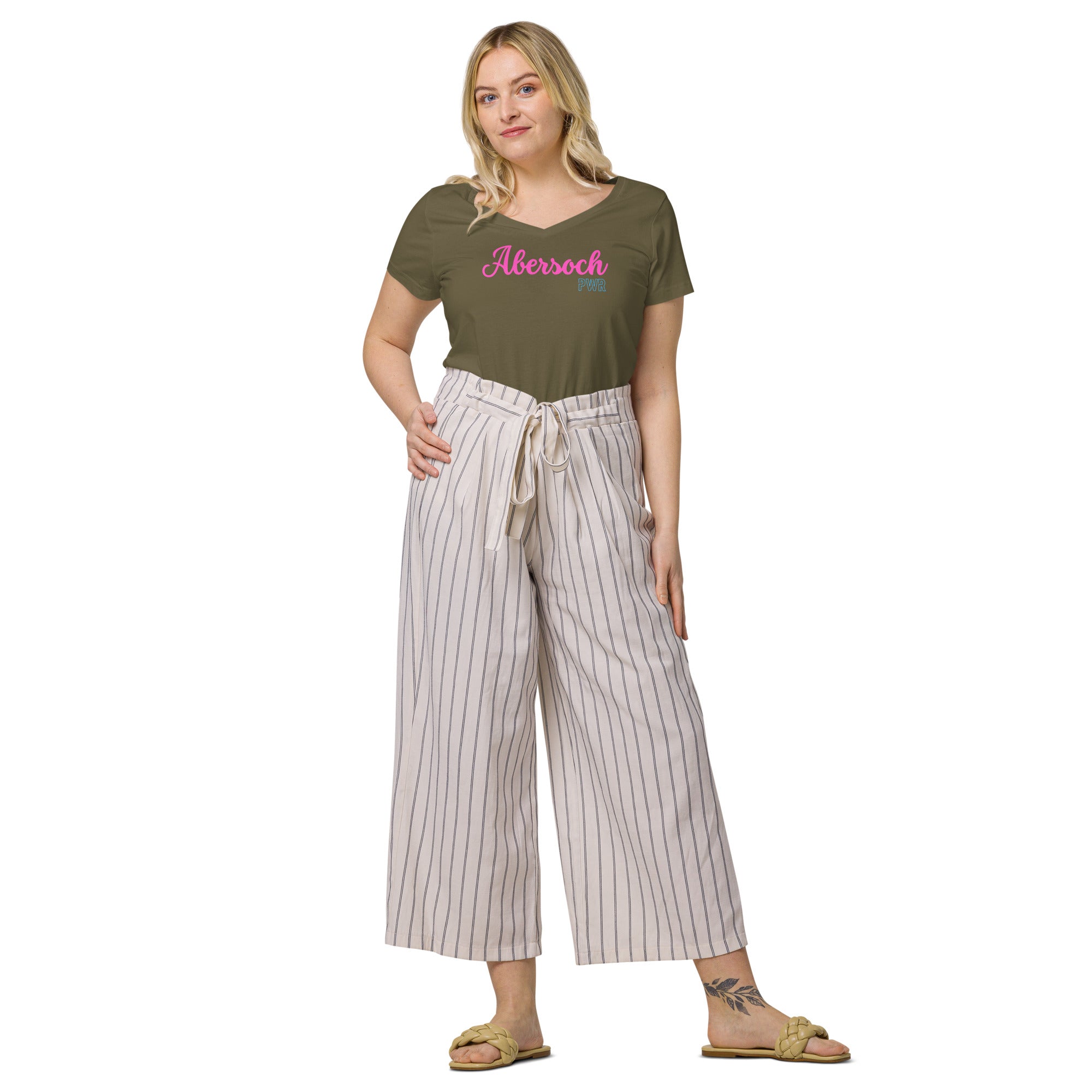 Abersoch PWR Women’s Ffitted V-neck T-shirt image 8