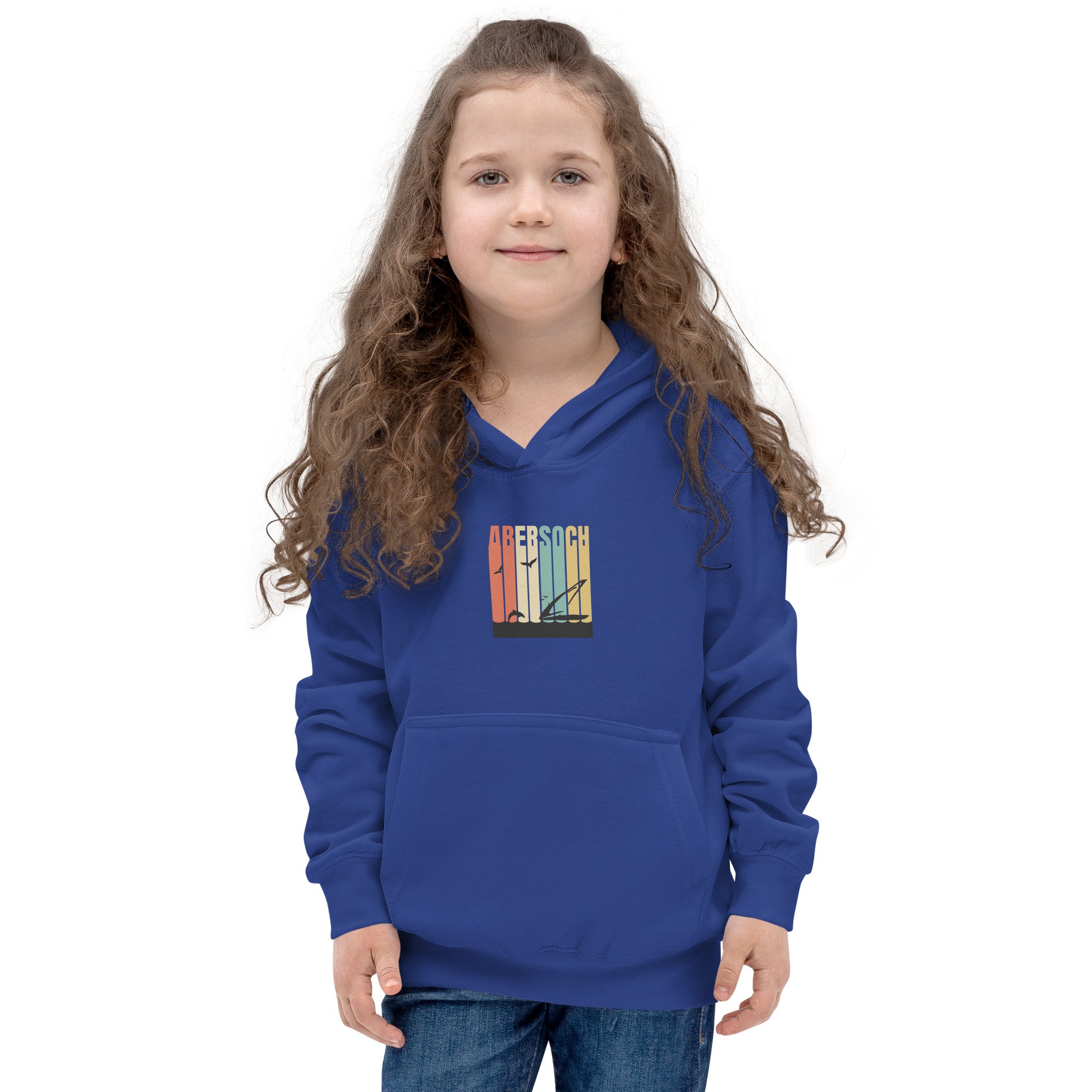 Abersoch Logo Retro Vintage Girls Hoodie image 2