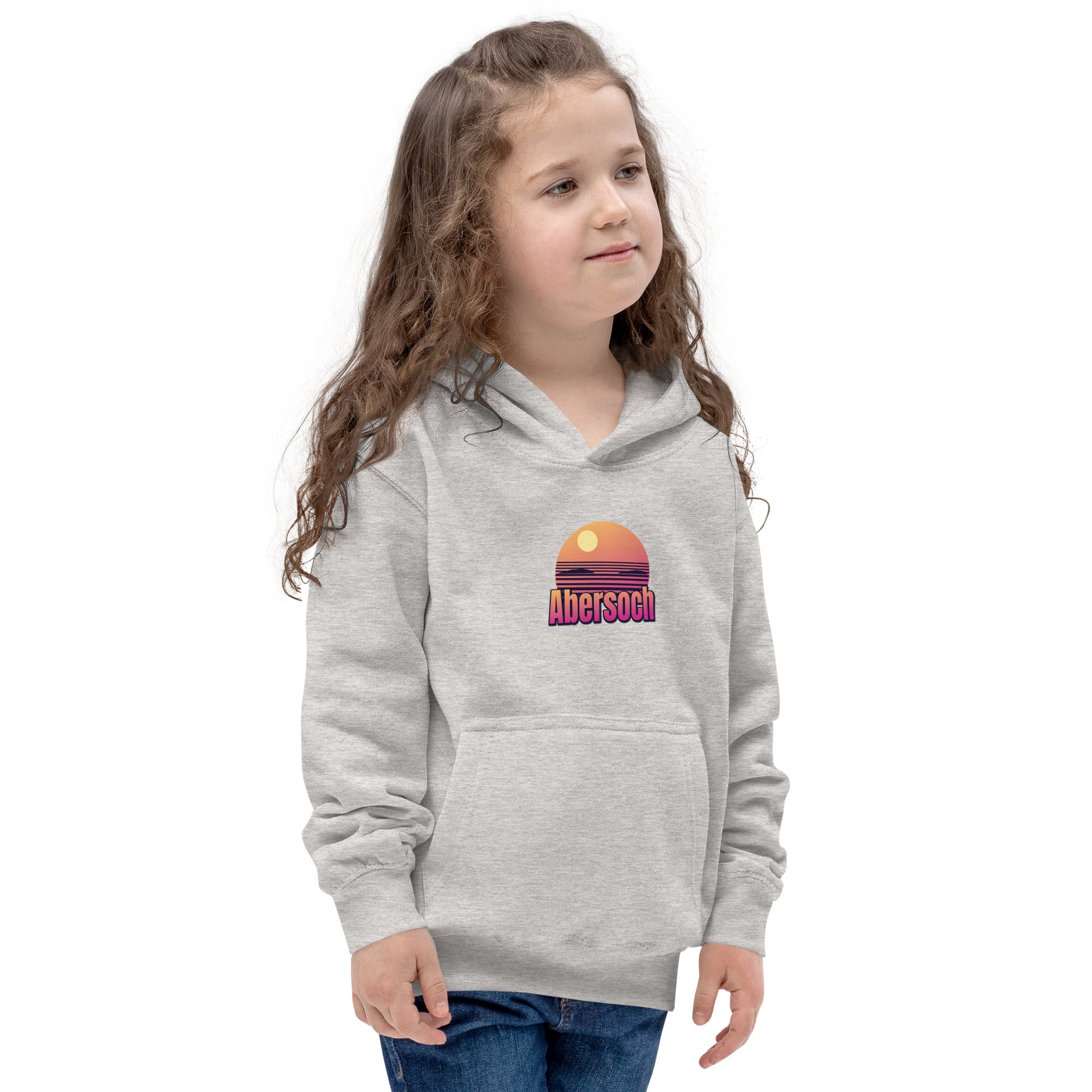 Abersoch Retro Sunset Girls Hoodie image 2