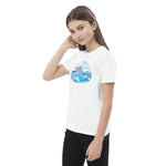 Cute Dolphin Wearing Wreath Flower Organic Cotton Kids T-shirt image 19