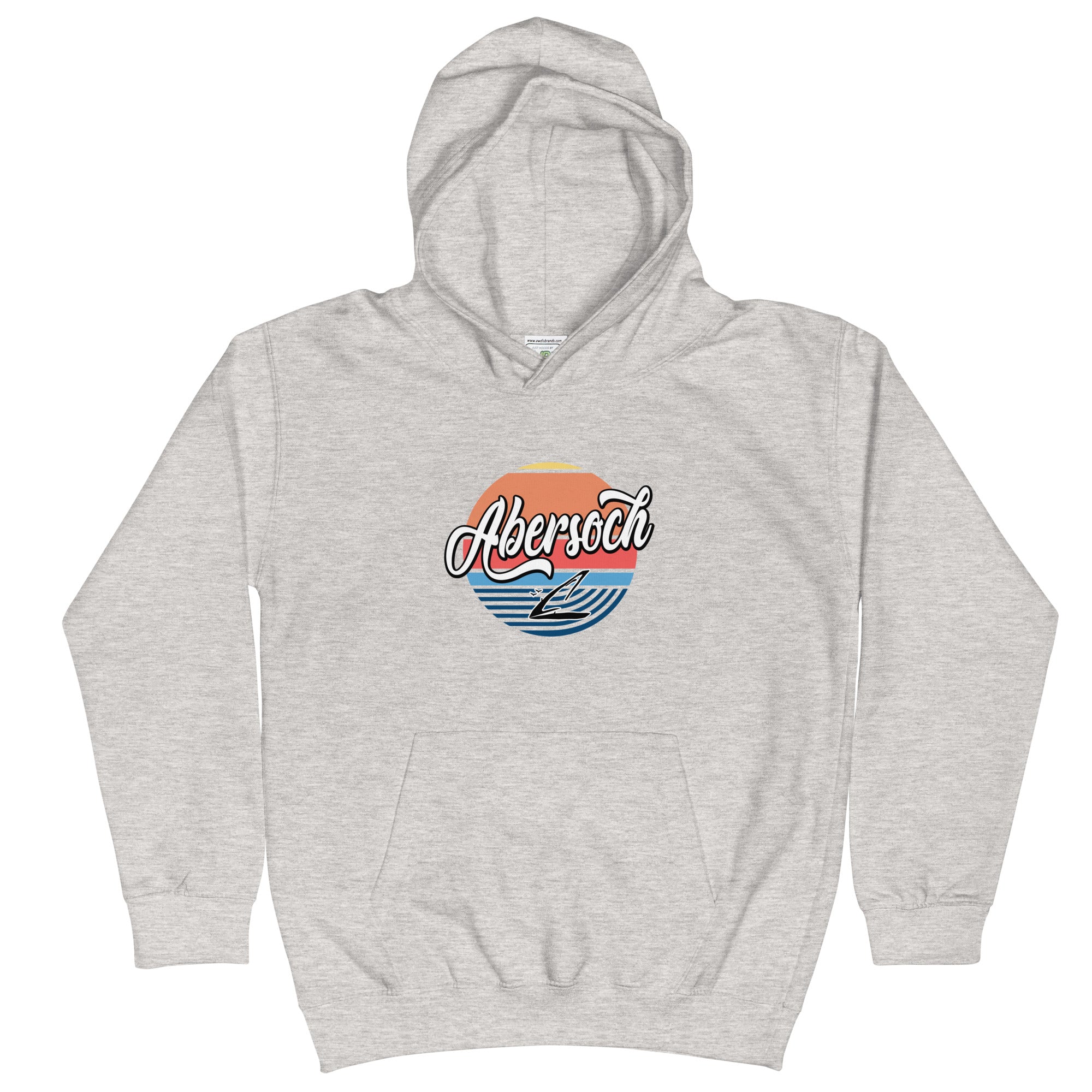 Abersoch Logo Retro Beach Girls Hoodie image 2