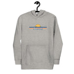 Abersoch Retro Line Sunset Women Premium Hoodie - S, Carbon Grey image