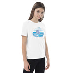 Cute Dolphin Wearing Wreath Flower Organic Cotton Kids T-shirt image 18