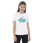 Cute Dolphin Wearing Wreath Flower Organic Cotton Kids T-shirt image 17