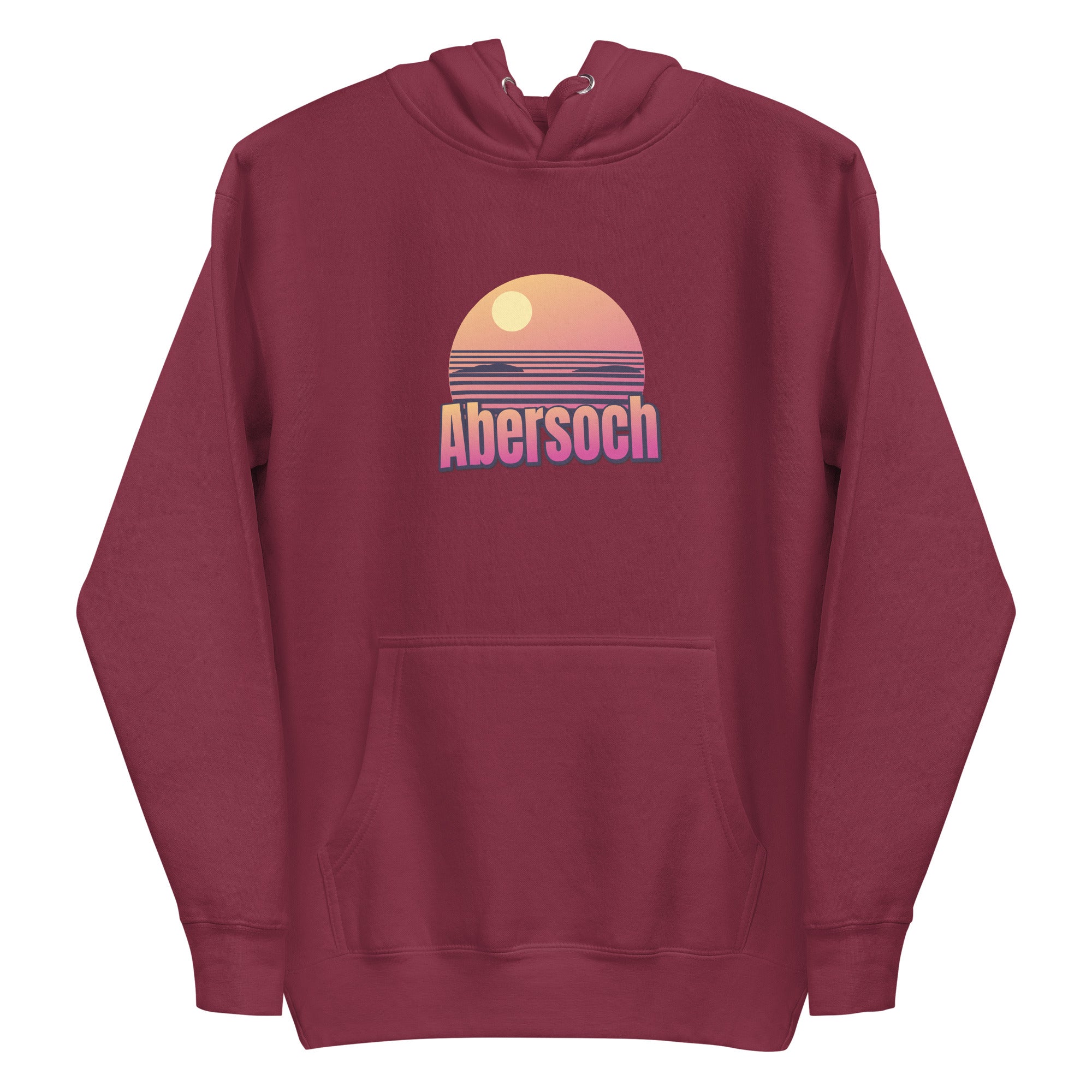 Abersoch Retro Sunset Premium Hoodie image 3
