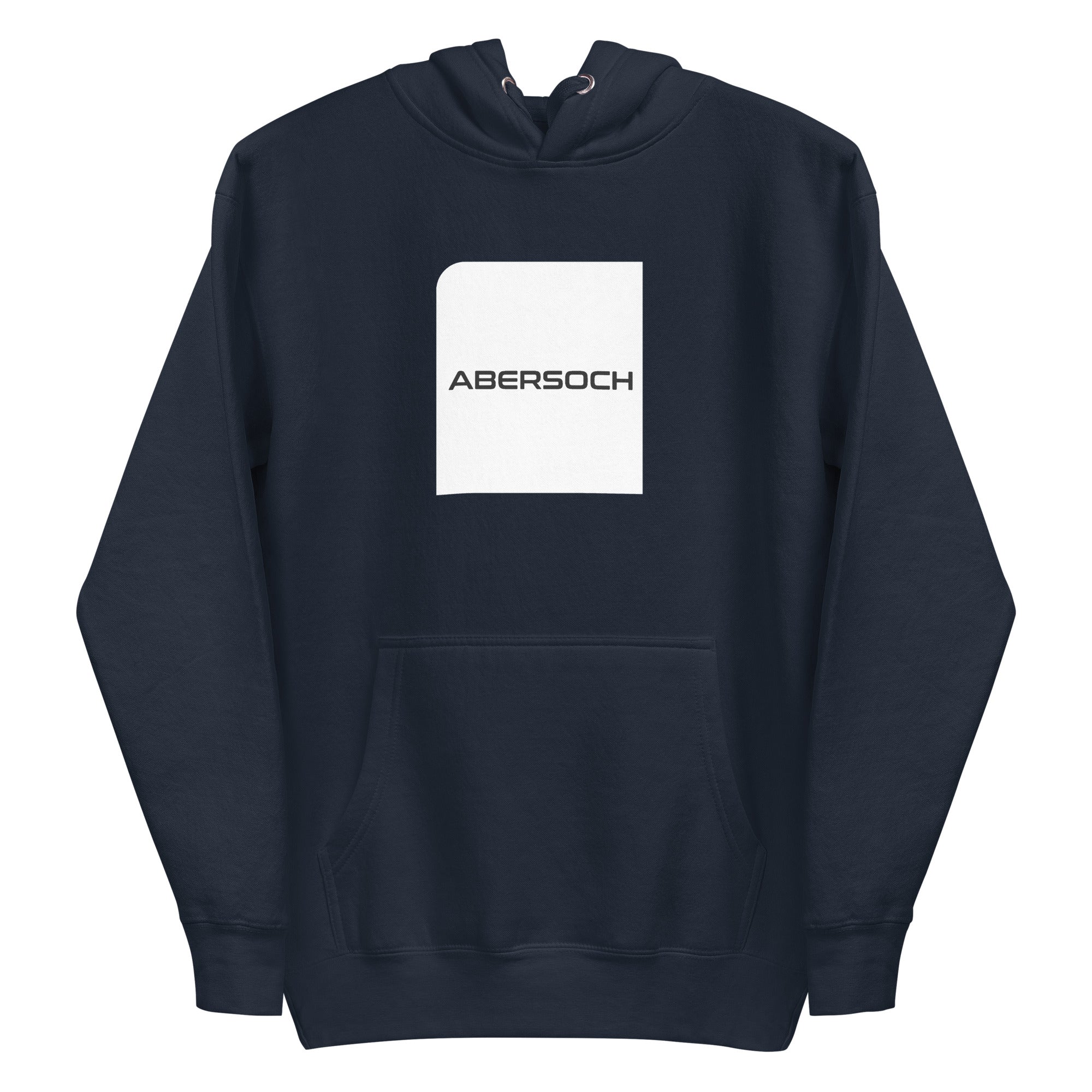 Abersoch Typography White Square Premium Hoodie image 2
