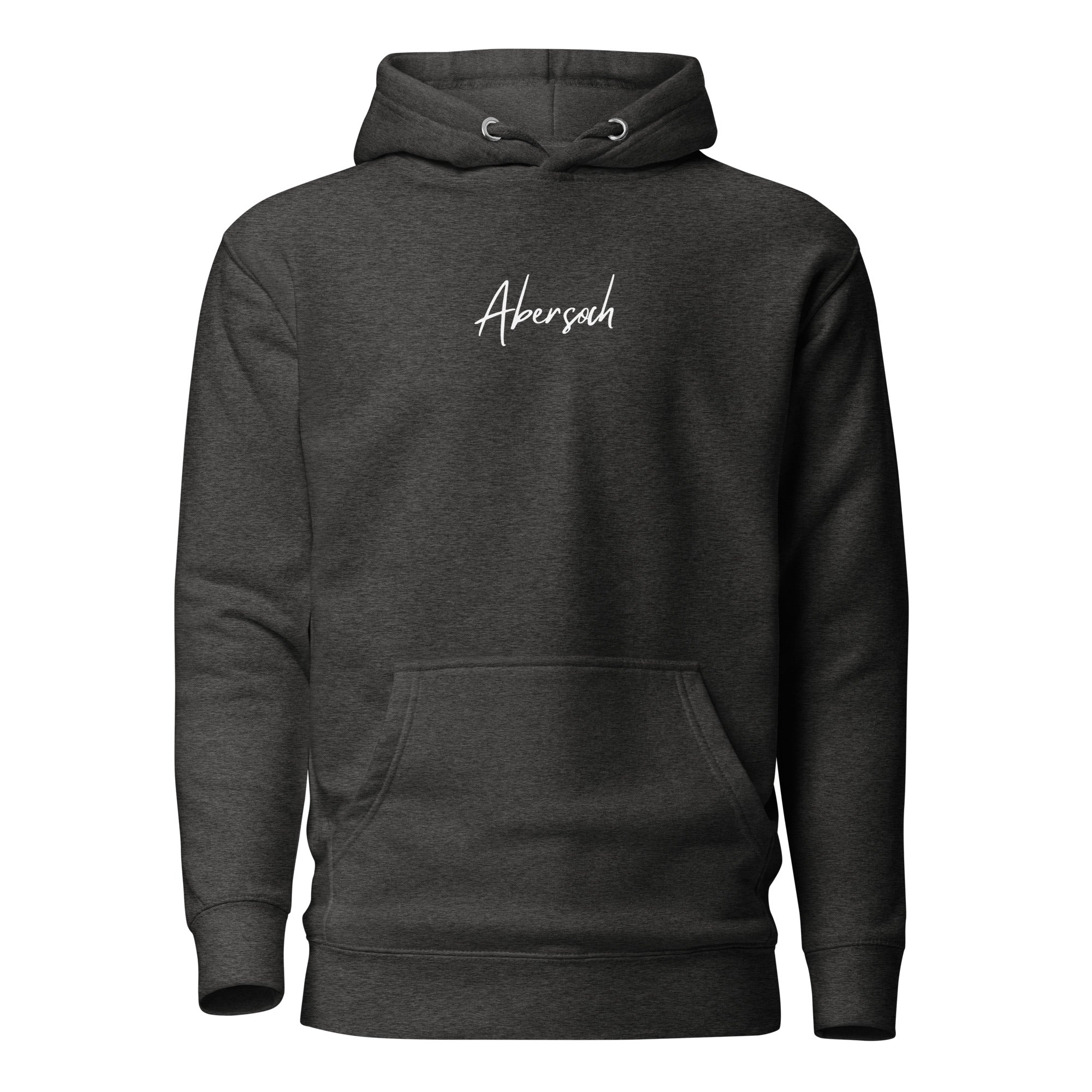 Abersoch Handwritten Typography Women Premium Hoodie - S, Charcoal Heather image