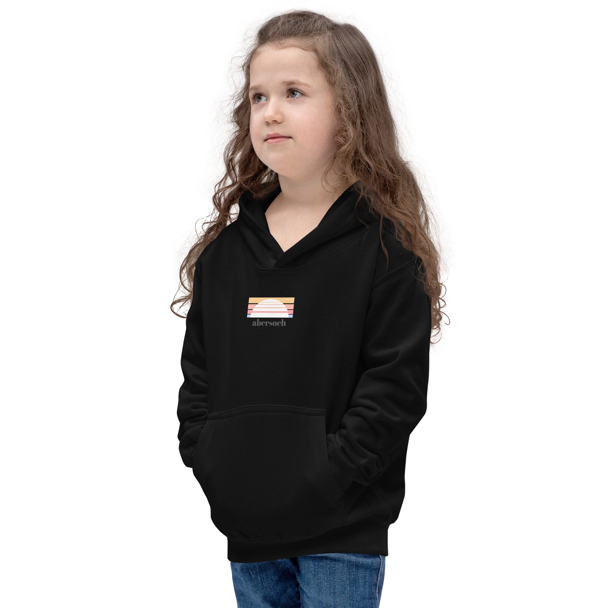 Abersoch Sunset Line Girls Hoodie image 1