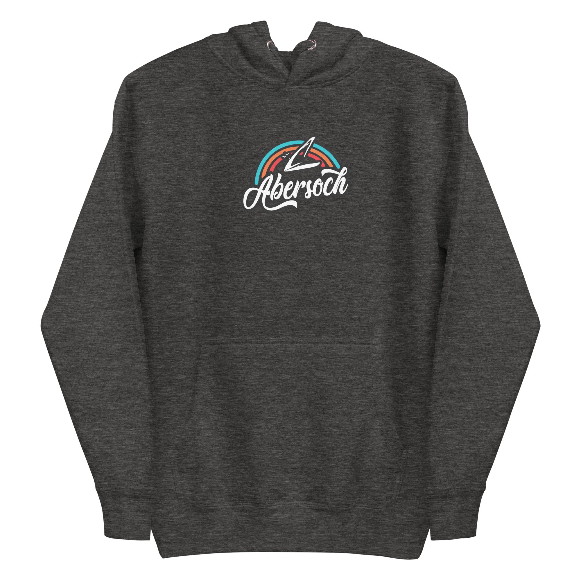 Abersoch Rainbow Women Premium Hoodie - L, Charcoal Heather image