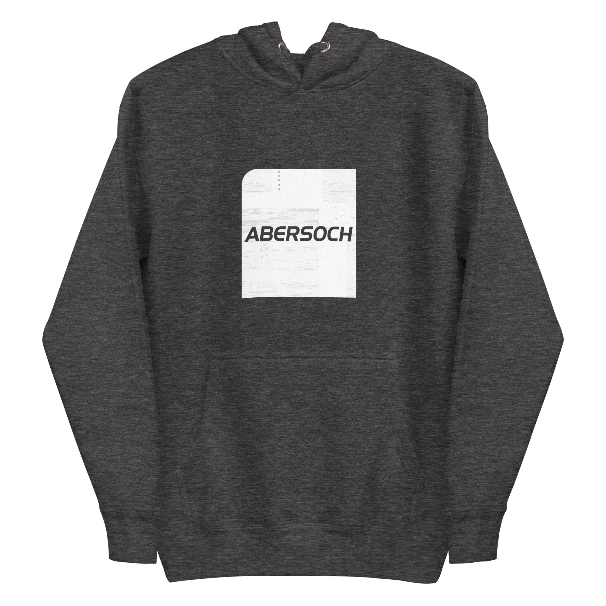 Abersoch Typography Distressed White Square Women Premium Hoodie - S, Charcoal Heather image