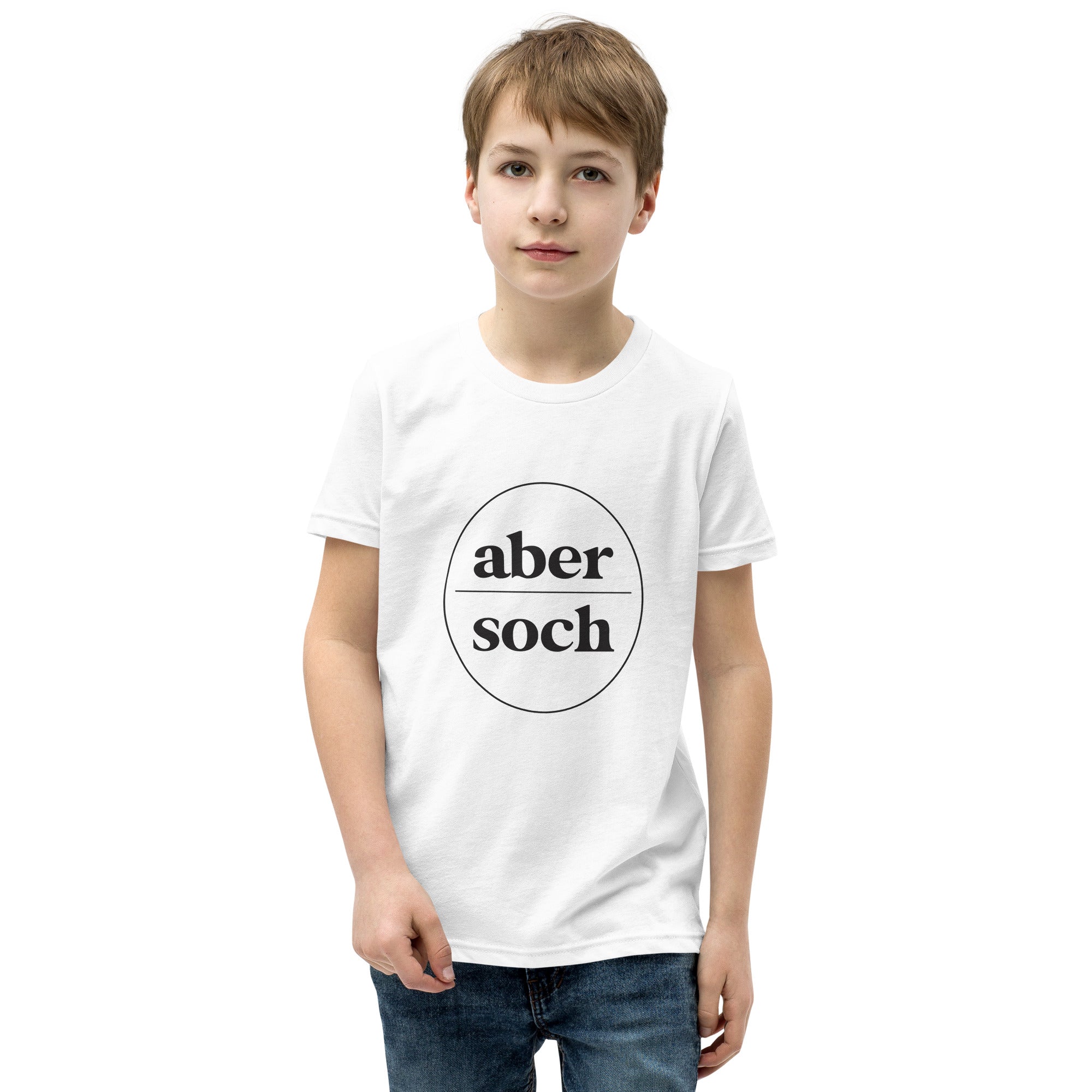 Abersoch Typography Black Circle Boys Short Sleeve T-Shirt image 0