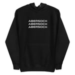 Abersoch Triple Typography White Premium Hoodie image 3