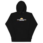 Abersoch Retro Line Sunset Women Premium Hoodie - 3XL, Black image