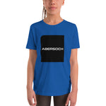Abersoch Typography Black Square Girls Short Sleeve T-Shirt image 0