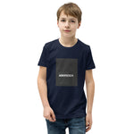 Abersoch Typography Distressed Black Boys Short Sleeve T-Shirt - Navy, S image