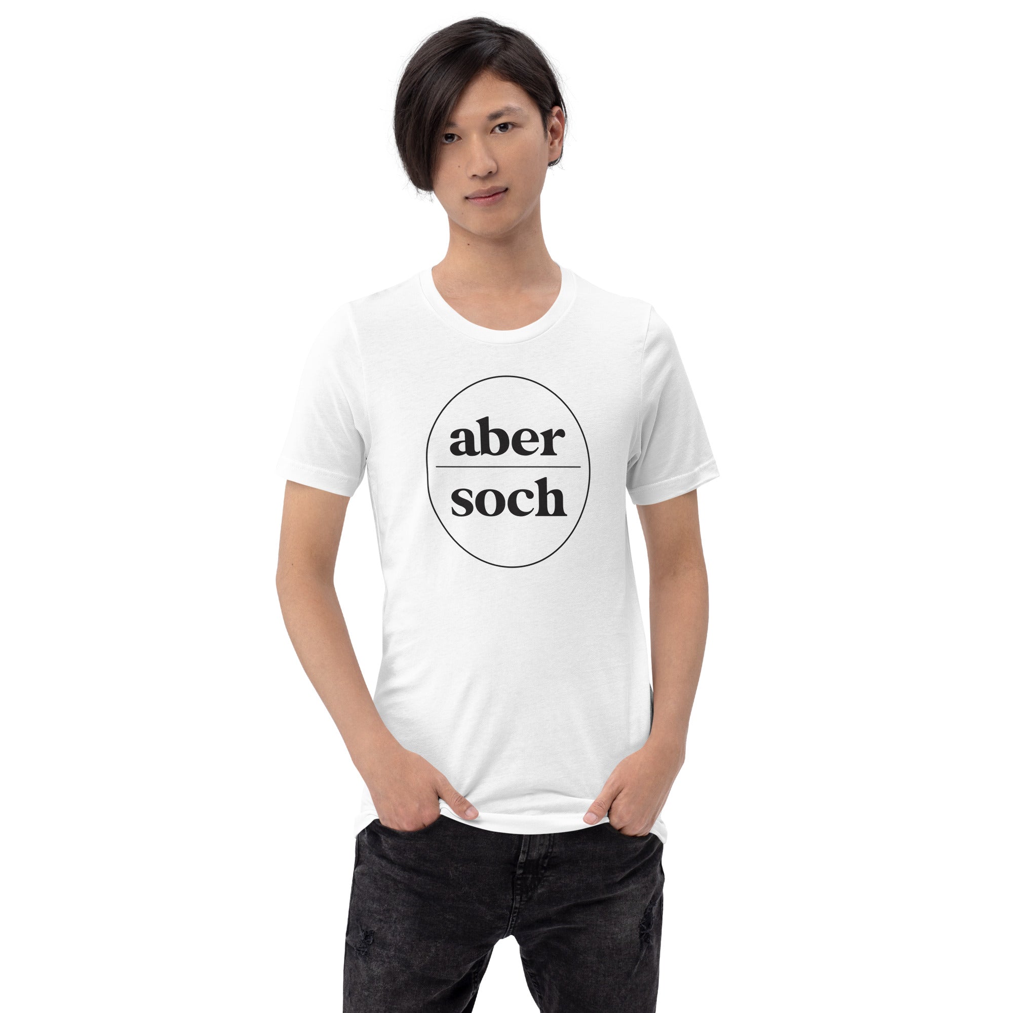 Abersoch Typography Black Circle Staple T-Shirt image 0