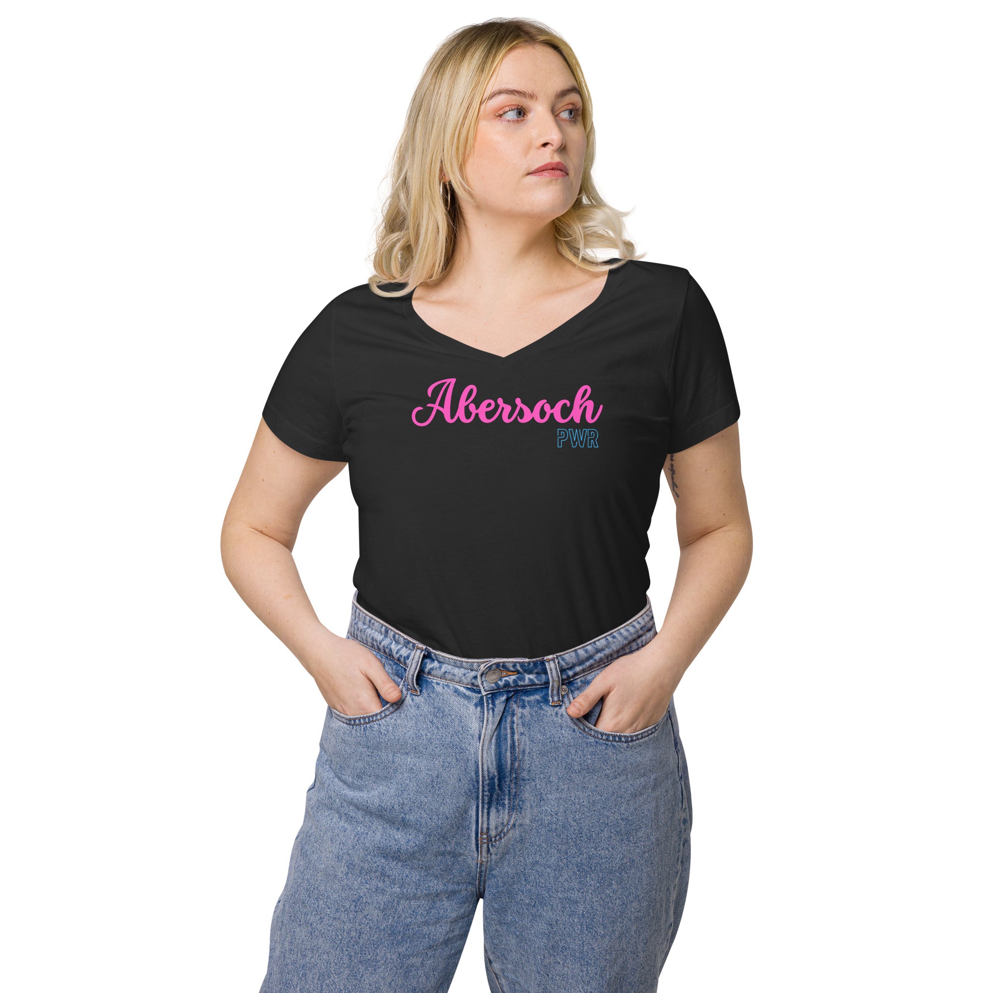 Abersoch PWR Women’s Ffitted V-neck T-shirt image 1