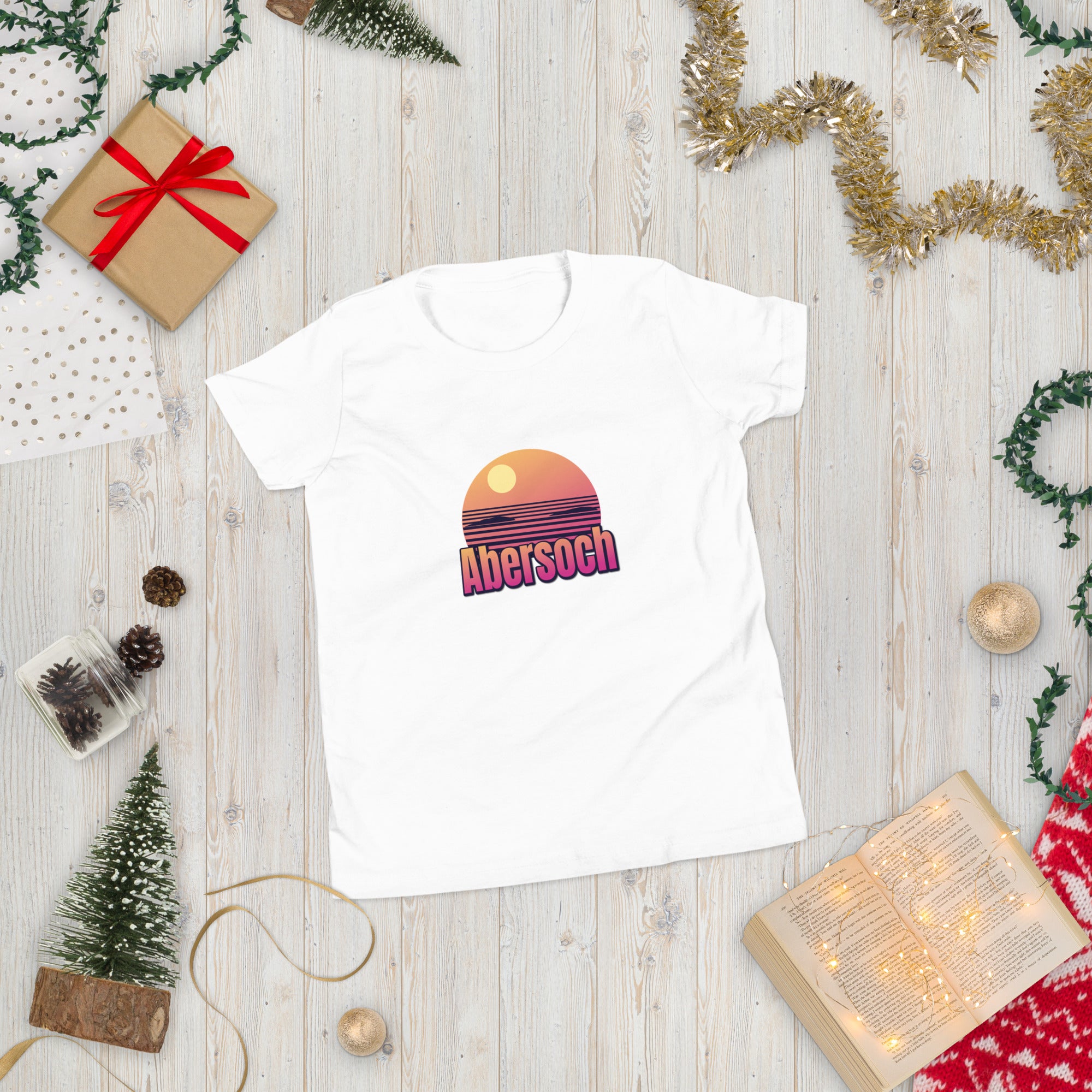 Abersoch Retro Sunset Girls Short Sleeve T-Shirt image 2