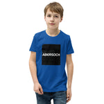 Abersoch Typography Black Square Boys Short Sleeve T-Shirt - True Royal, S image