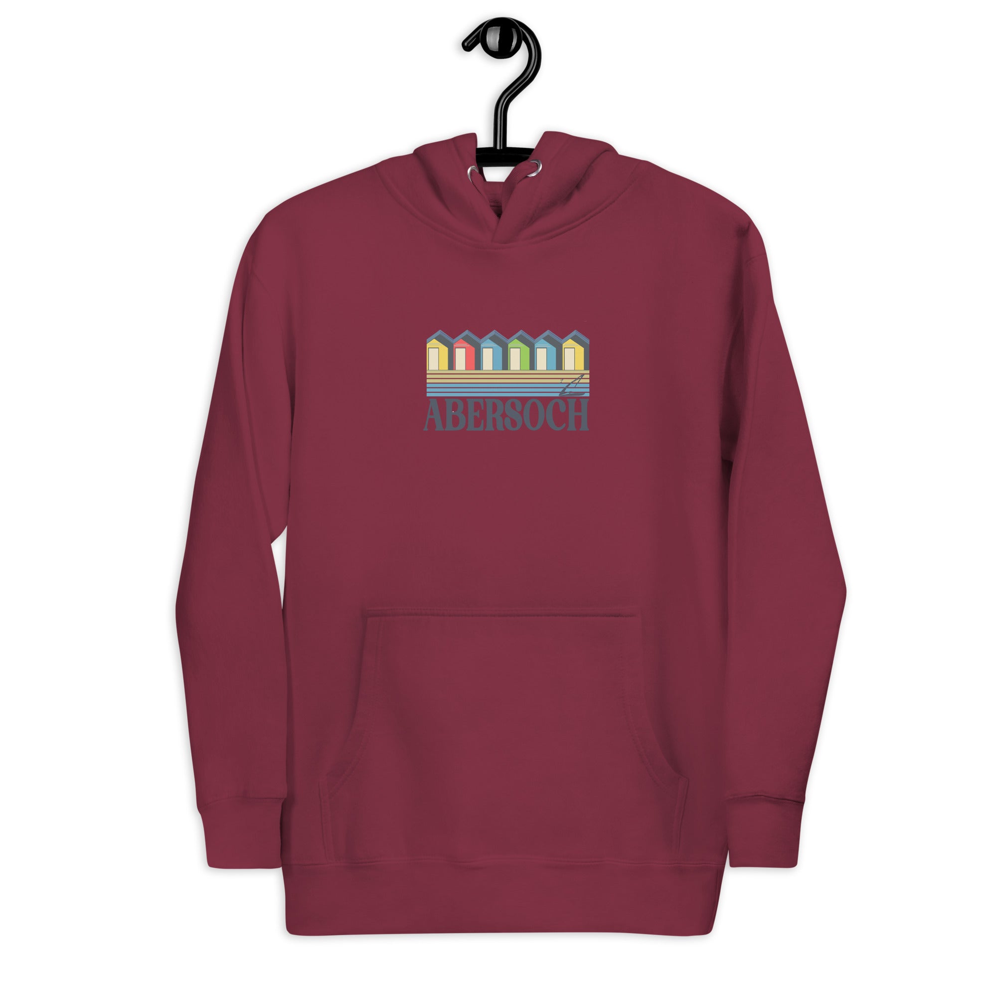 Abersoch Retro Women Premium Hoodie - 3XL, Maroon image