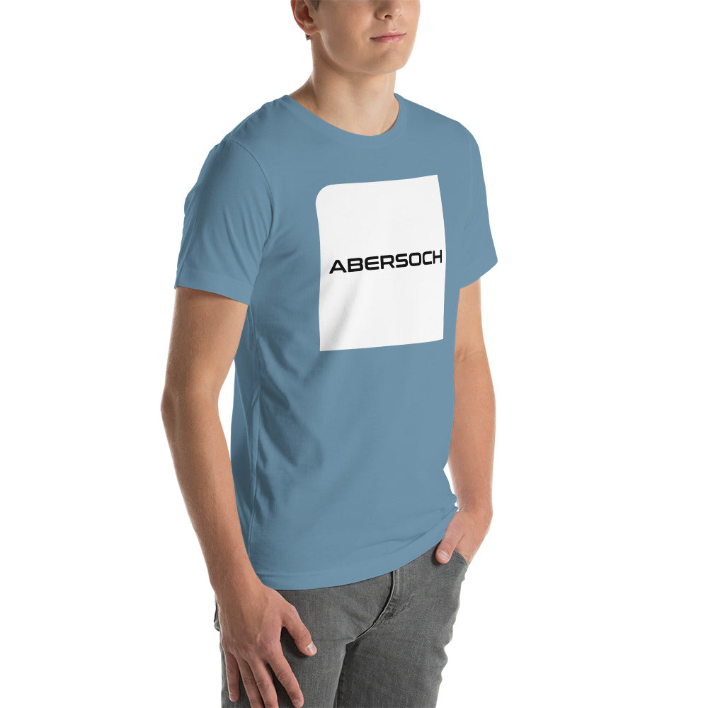 Abersoch Typography White Square Staple T-Shirt image 1