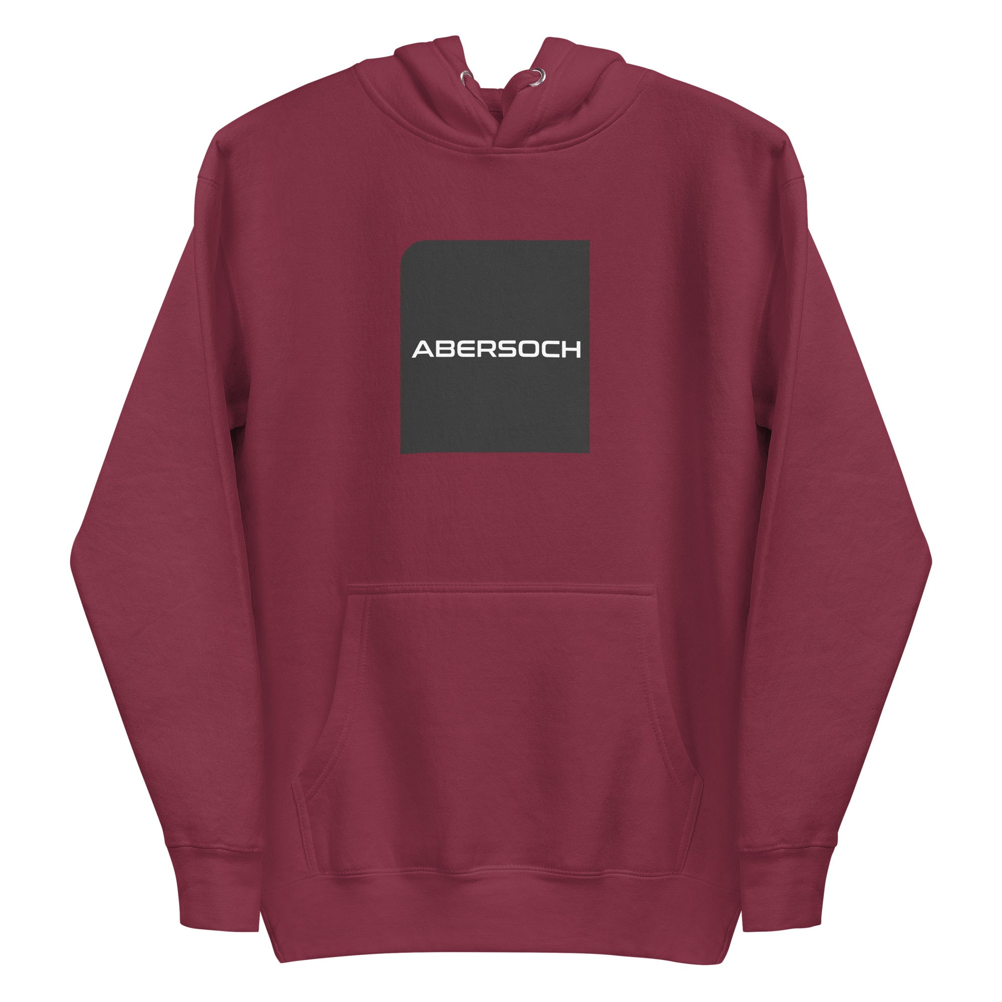 Abersoch Typography Black Square Premium Hoodie image 3