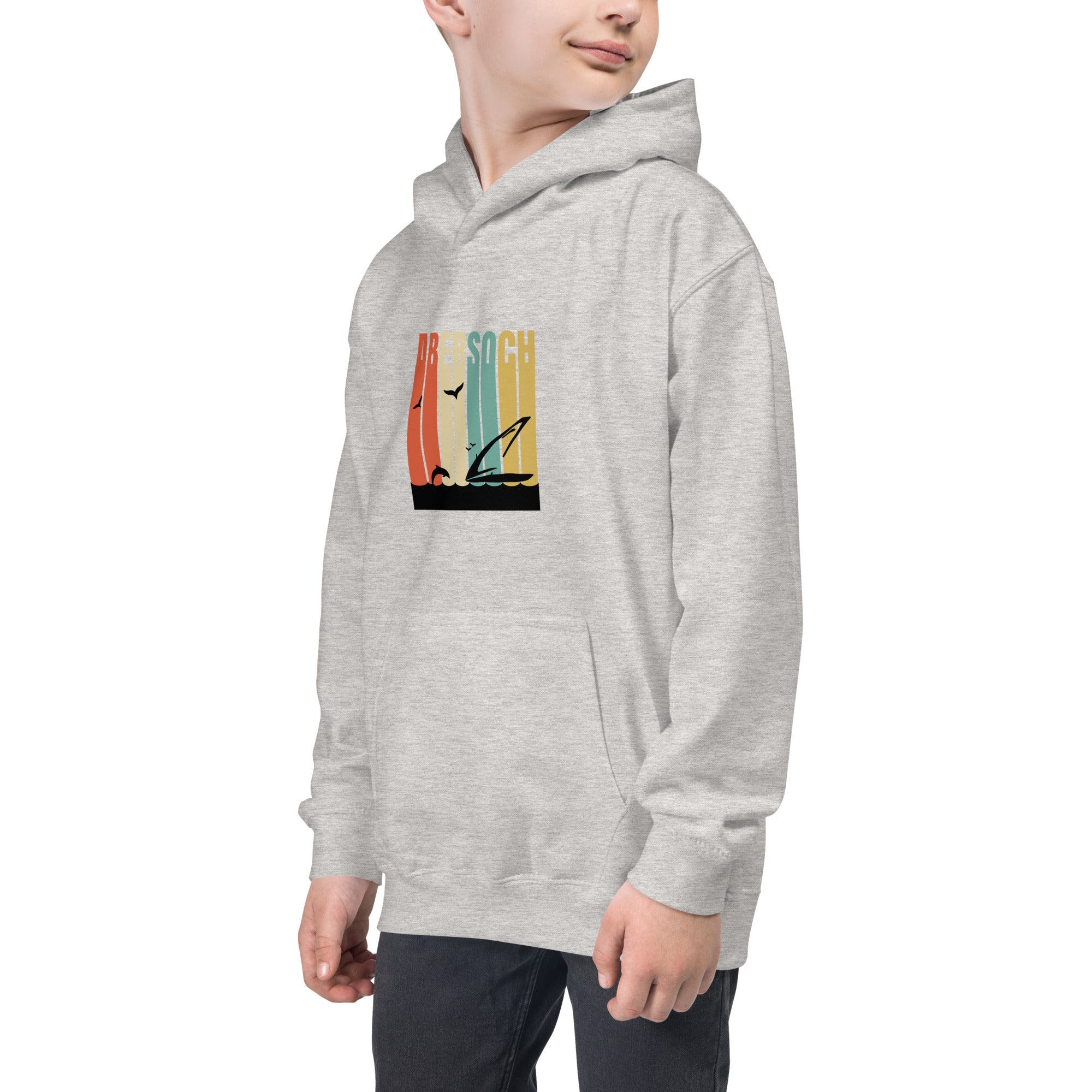 Abersoch Logo Retro Vintage Boys Hoodie image 3