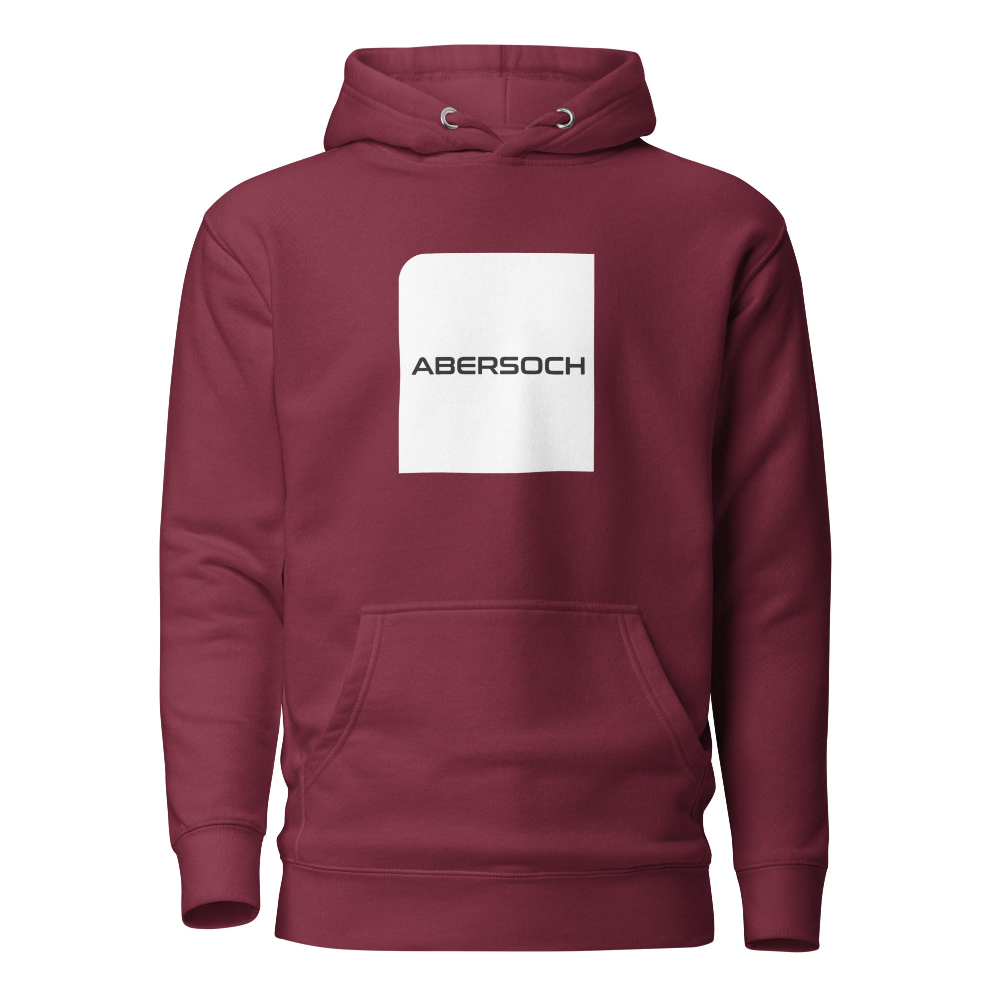 Abersoch Typography White Square Premium Hoodie image 0