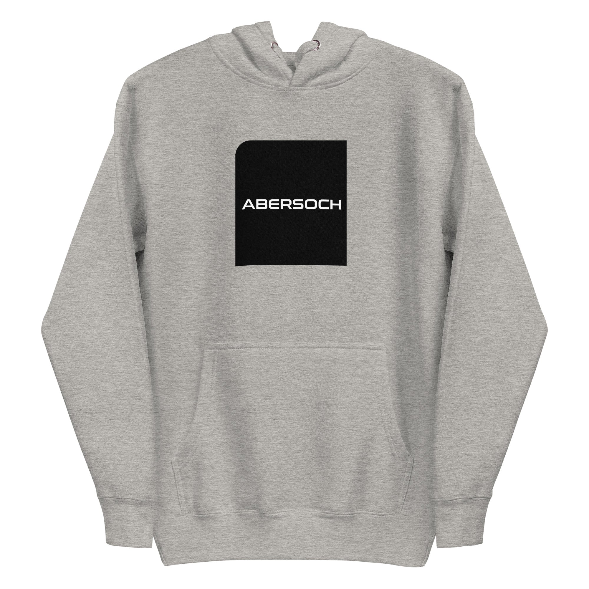 Abersoch Typography Black Square Women Premium Hoodie - 2XL, Carbon Grey image