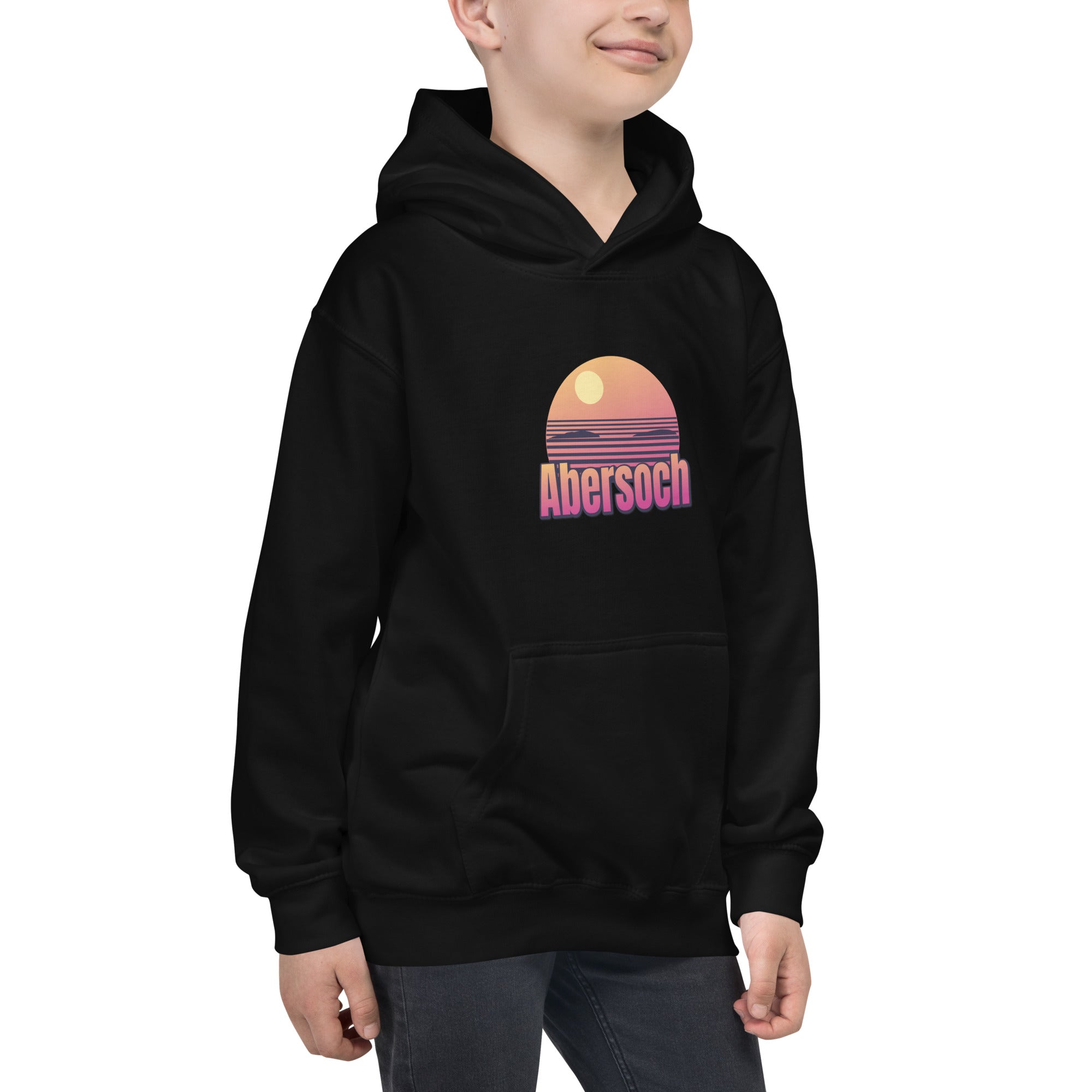 Abersoch Retro Sunset Boys Hoodie image 1