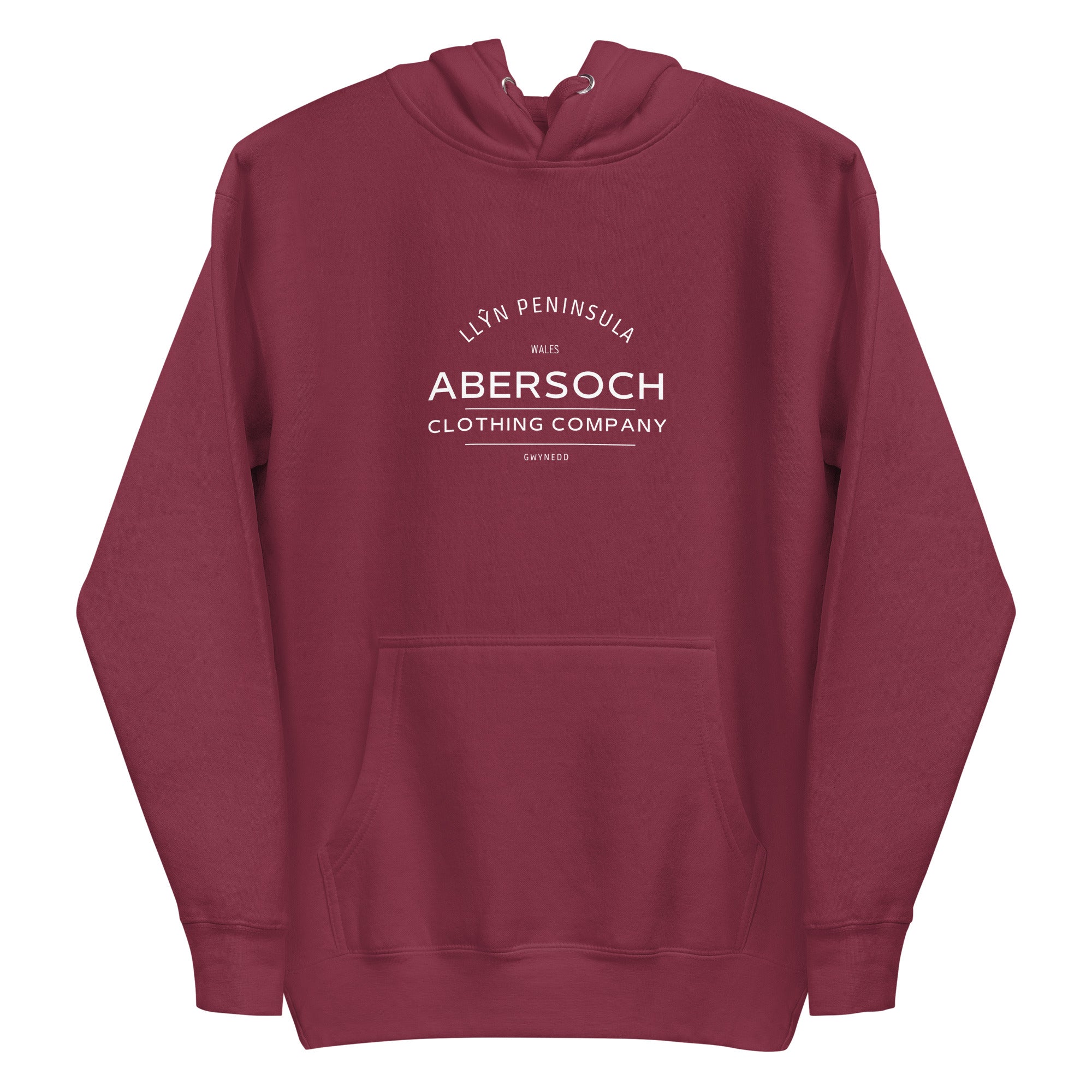 Abersoch Clothing Company White Women Premium Hoodie - 3XL, Maroon image