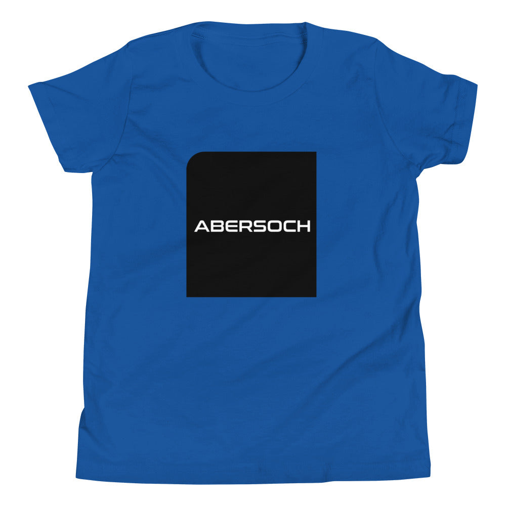 Abersoch Typography Black Square Boys Short Sleeve T-Shirt image 0