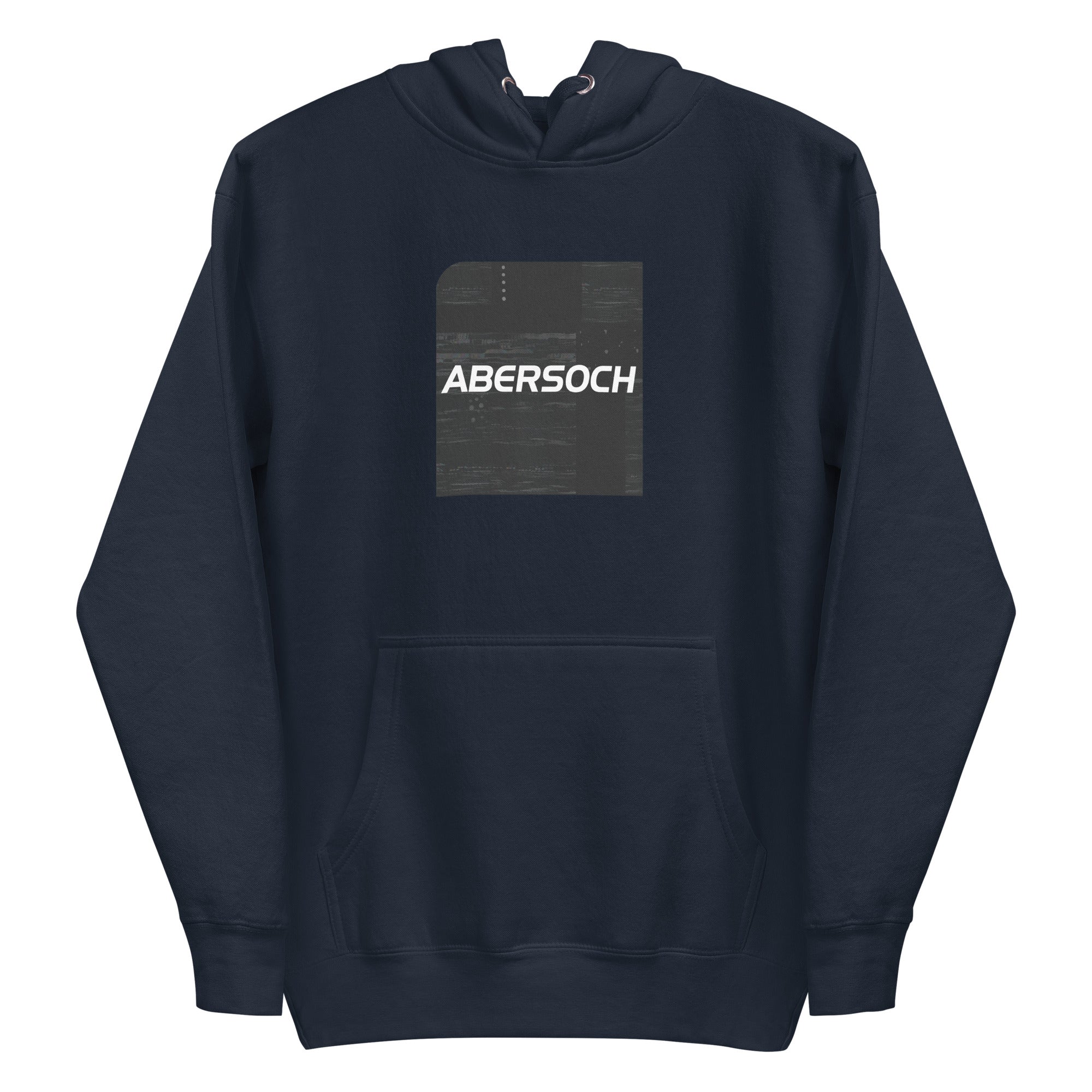 Abersoch Typography Distressed Black Square Premium Hoodie image 2