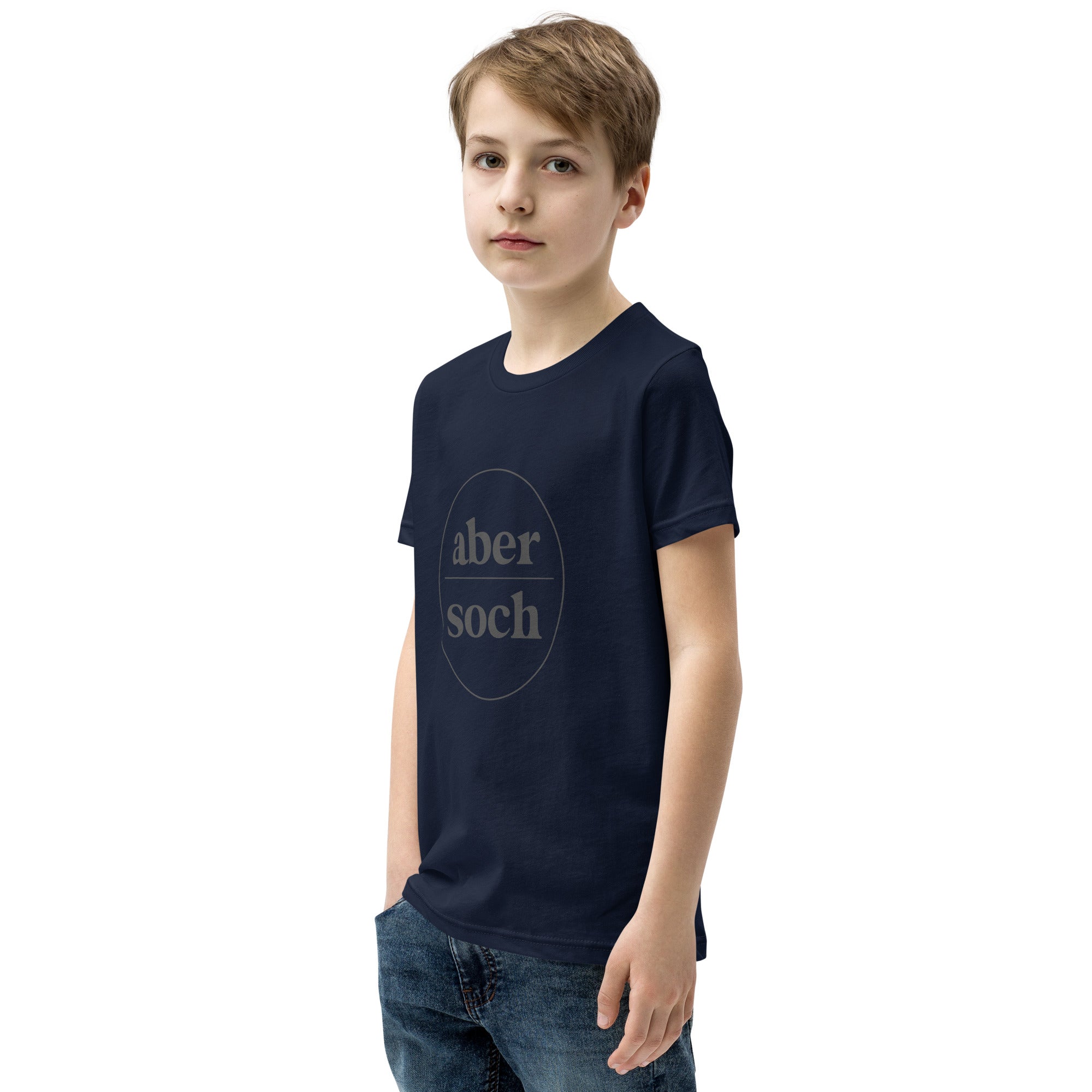 Abersoch Typography Black Circle Boys Short Sleeve T-Shirt image 3